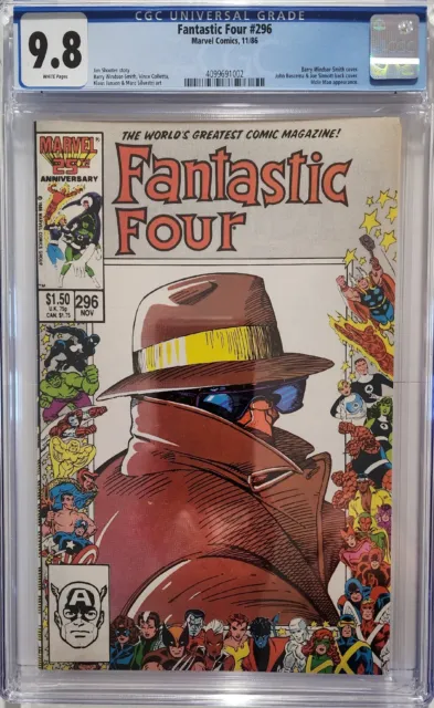Fantastic Four 296 CGC 9.8 1986 Marvel 25th Anniversary White Pages