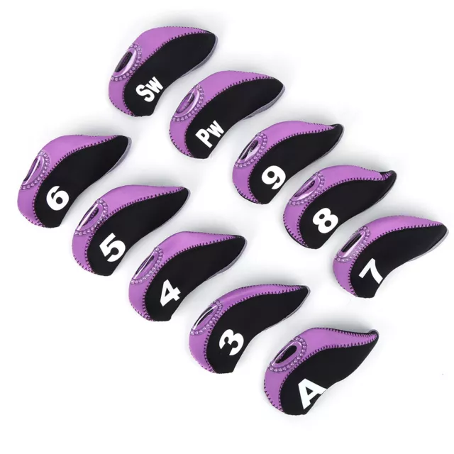 10PCS Neoprene Black Purple Number Convenient Universal Soft Putter Cov IDS