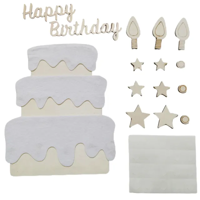 Wall Poster Long-lasting Festive Birthday Party Felt Door Wall Sign Washable