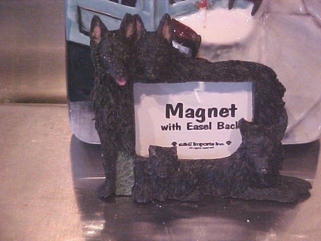 Schipperke ~ Magnet Picture Frame & Easel Back ~ # 26
