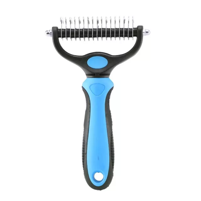2side Dog Brush for Shedding Dematting Pet Grooming Cat Hair Undercoat Rake Comb