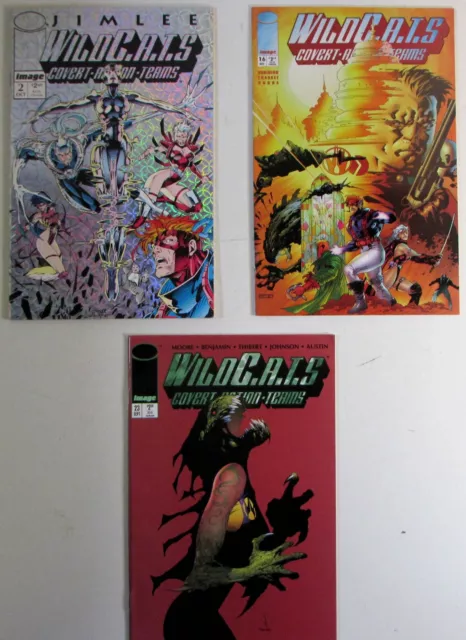 WildCats Lot of 3 #2 Prism Cover,16,23 Image Comics (1992) 1st Print Comic Books