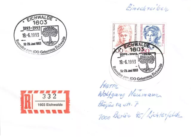 684232) DR / DDR / Bund Lot von 6 Heimatbelegen aus Eichwald bei Berlin