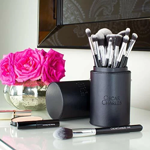 Oscar Charles 17 Pezzi: Set di pennelli per trucco professionale con frullatore 2