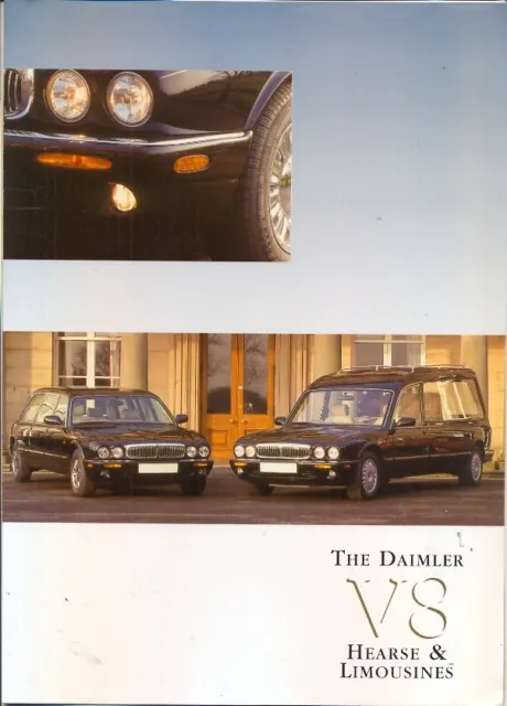 Daimler V8 Hearse and Limousines X308 series UK market sales brochure