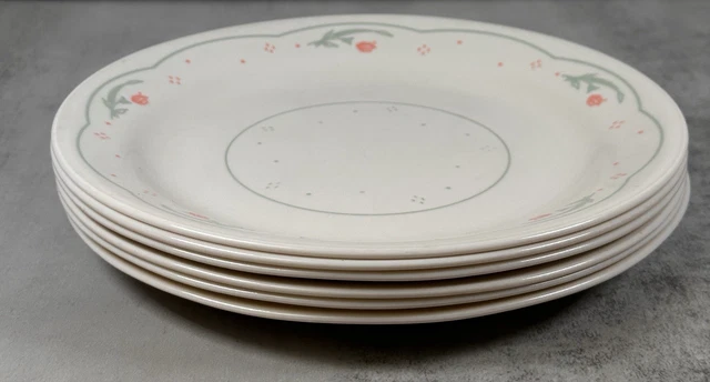 VINTAGE CORELLE CALICO Rose Small Salad Dessert Plate Set of