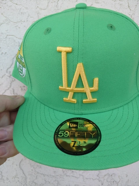 NEW! NEW ERA 59FIFTY 1959 ASG L.A. Dodgers FITTED Hat 7 1/2/ Lemon Lime