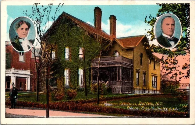 Milburn Residence, Where President McKinley Died, Buffalo, New York. Postcard. U