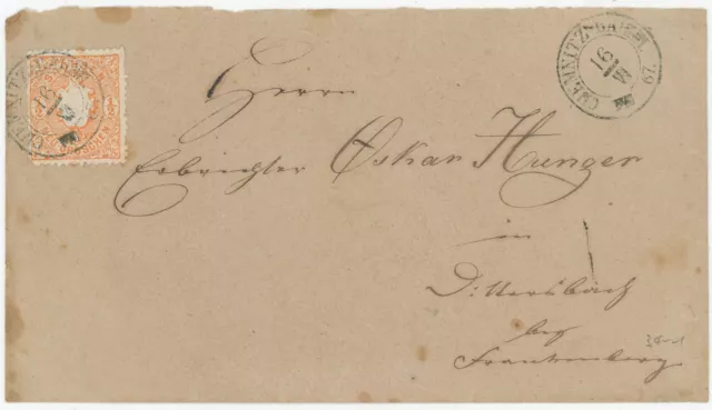 Altdeutschland Sachsen Brief Chemnitz Dittersbach 1867