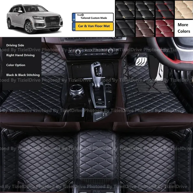 Customized Front And Rear PU Leather Car Mat Set for Audi Q7 2006-2022 SUV