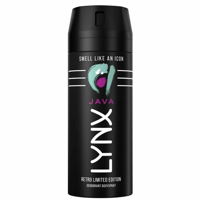 Java Deodrant LYNX JAVA RETRO Limited Edition Deodorant Body Spray 150ml Mens Him ...