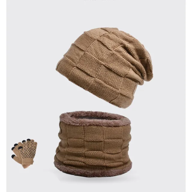 Ensemble d'accessoires d'hiver pour enfants chapeau écharpe épaissie et gants
