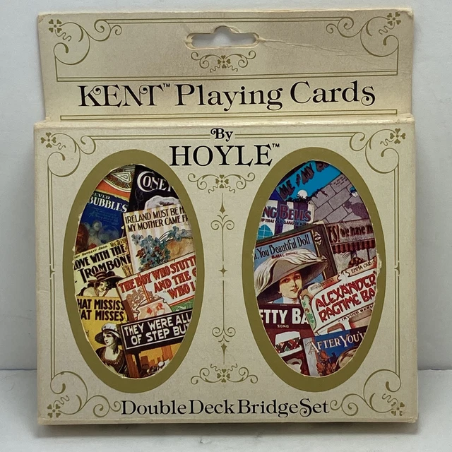 VTG KENT PLAYING Cards Double Deck 1970s Bridge Hoyle 3451 Plastic