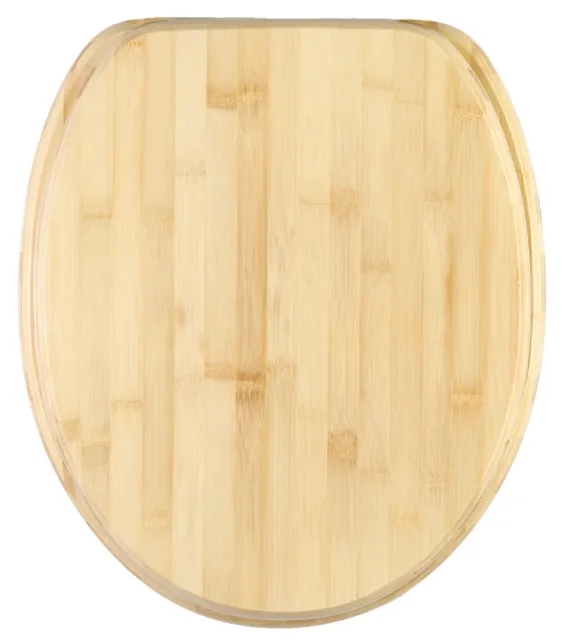 Soft Close Toilet Seat | Stable Hinges | Slow Close | Bamboo