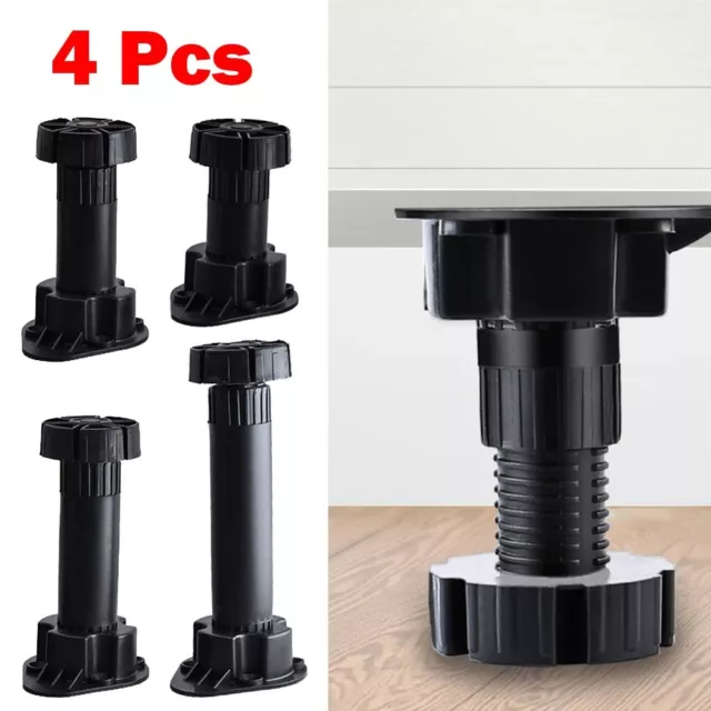 Sturdy Plinth Feet for Cabinet Furniture with Adjustable Base (Pack of 4)