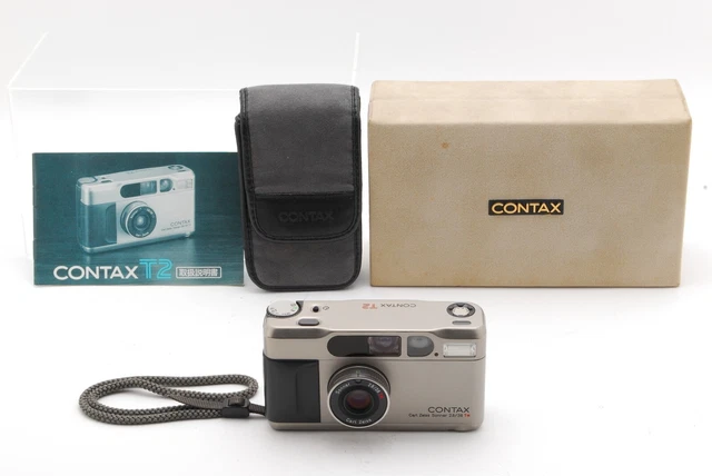 [MINT in Box] Contax T2 Titan Silver 35mm Point & Shoot Film Camera From JAPAN