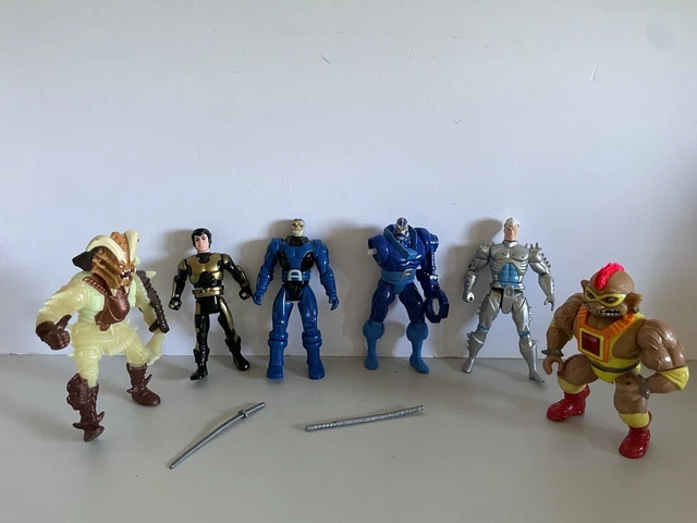 VINTAGE 1990’s Toy Biz Marvel X-Men & Misc Action Figures Lot/6 plus 2 swords