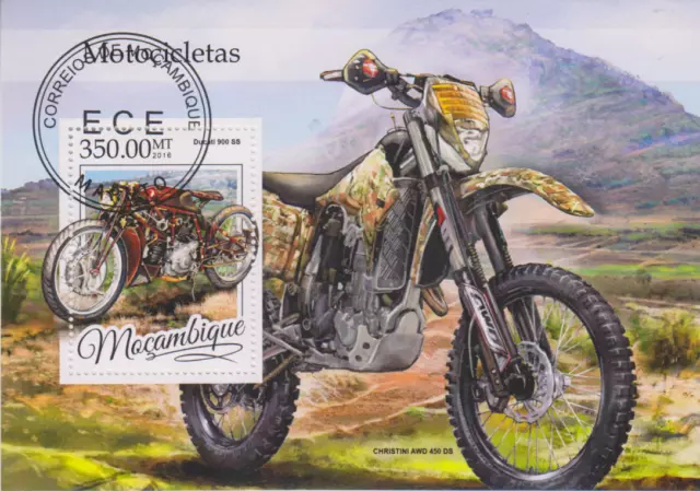 Motorcycles Mozambique Postmarked 4936