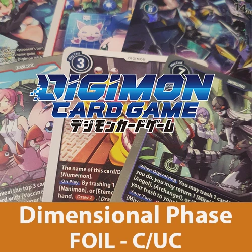 DIMENSIONAL PHASE BT11 FOIL Digimon Card Game C/UC (ENGLISH TCG) 2.