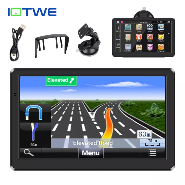 IOTWE 7" Pollici GPS Navigatore Satellitare Per Auto Camion Gratuito EU Mappes