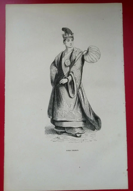 ASIE BIRMANIE Noble Birman - Auguste WAHLEN 1843/45
