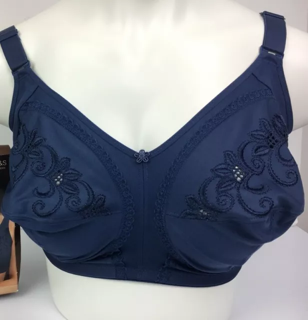 BNWT Ladies Size 10 M&S Navy Flexifit Non Wired Non Padded Sleep
