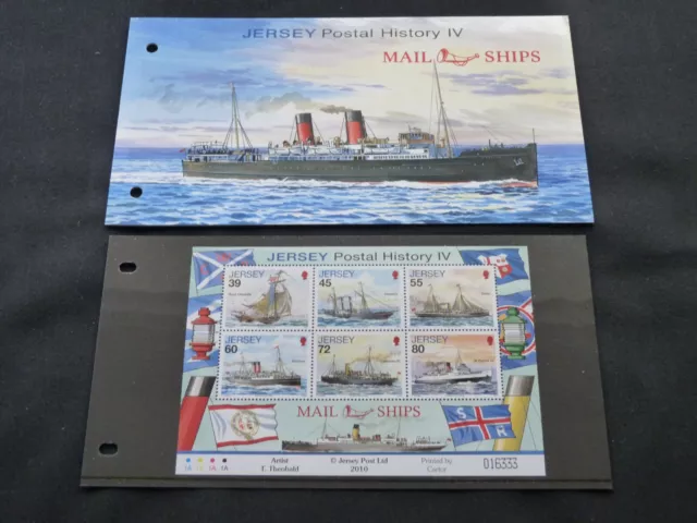 Jersey Presentation Pack. 2010 Postal History Iv - Mail Ships. Sg Ms1509 Mnh