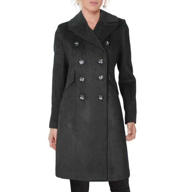 Sam Edelman Women's Double Breasted Wool Blend Mid-Length Coat Sam Edelman Women's Double Breasted Wool Blend Mid-Length Coat