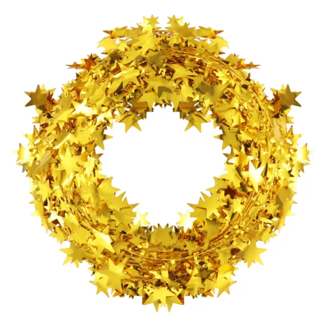 Star Garlands Tinsel Decorations Gold Decorative Metallic Line