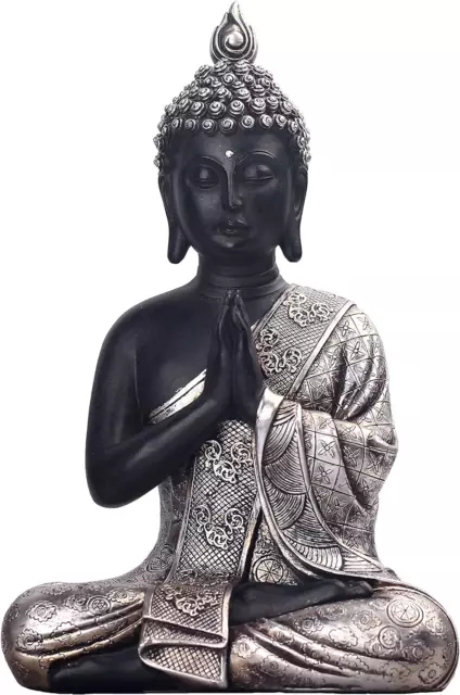 Seated Buddha Statue Buddhism Thai Meditating Home and Garden Decorative Sculptu