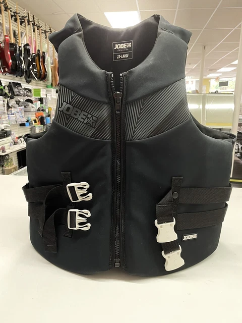 Jobe Neoprene Vest Men Black Lifejacket Wakeboard Waterski Jet Ski 2X-L GREAT!! Jobe Neoprene Vest Men Black Lifejacket Wakeboard Waterski Jet Ski 2X-L GREAT!!