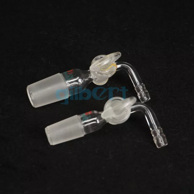 14/23 19/26 24/29 29/32 Joint Lab 90 Degree Adapter With Glass Stopcock Ware