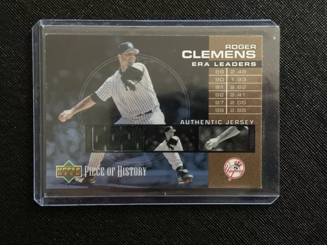 2002 Upper Deck Roger Clemens Piece of History All-Star Event Worn Jersey NYY