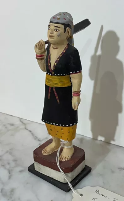 EARLY 20th CENTURY PAINTED WOOD STATUE OF FEMALE FIGURE - FROM MUSEUM COLLECTION