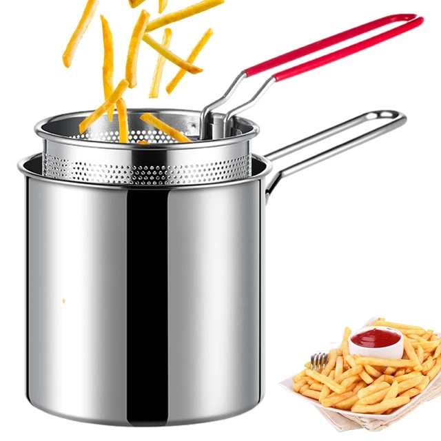 MULTIFUNCTIONAL DEEP FRYER Pot Stainless Steel Frying Pot with Strainer