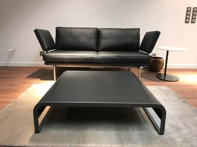 WALTER KNOLL Sofa, Modell LIVING PLATFORM, Leder, schwarz, w. NEU