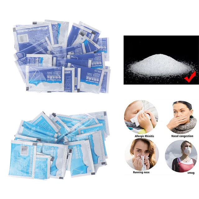 30Pcs 2.7/4.5g Nasal Wash Salt Rinse Mix Allergic Rhinitis Relief Nose Cavity EI