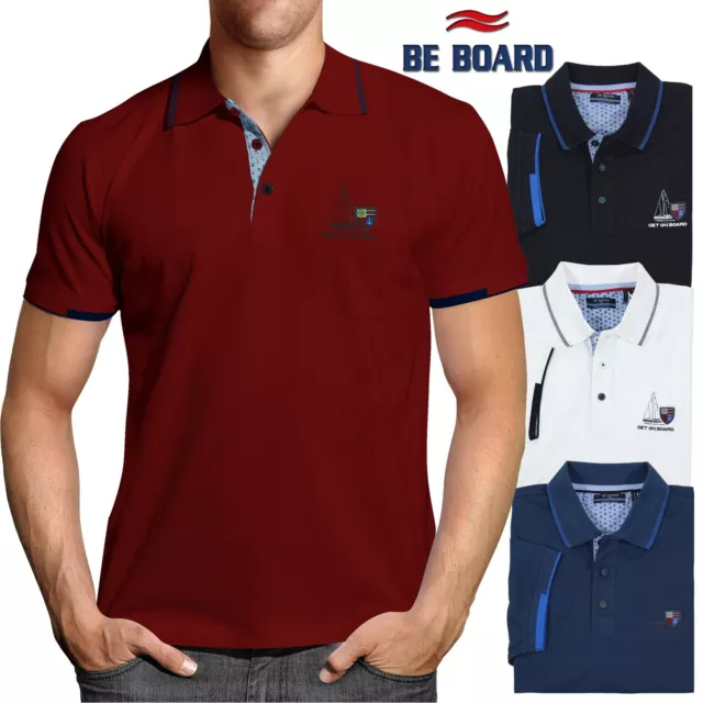 Polo uomo manica corta 100% cotone jersey BE BOARD M L XL XXL 3XL