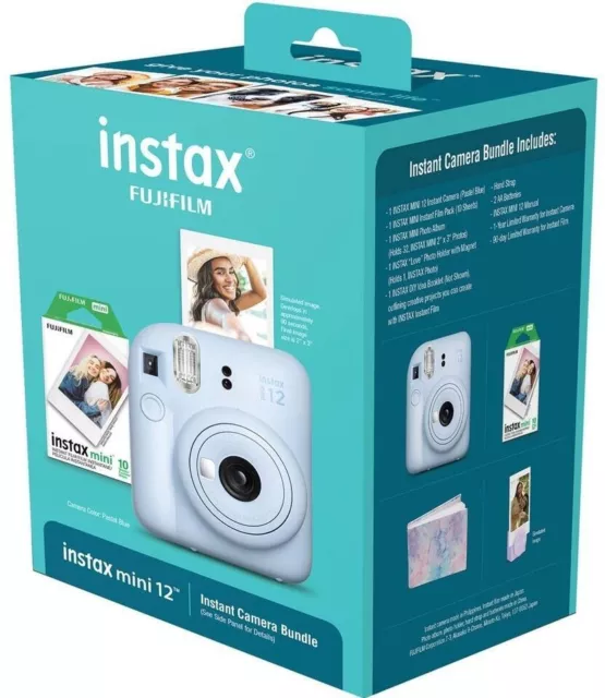 FujiFilm INSTAX Mini 12 Instant Camera Holiday Bundle Pastel Blue 3