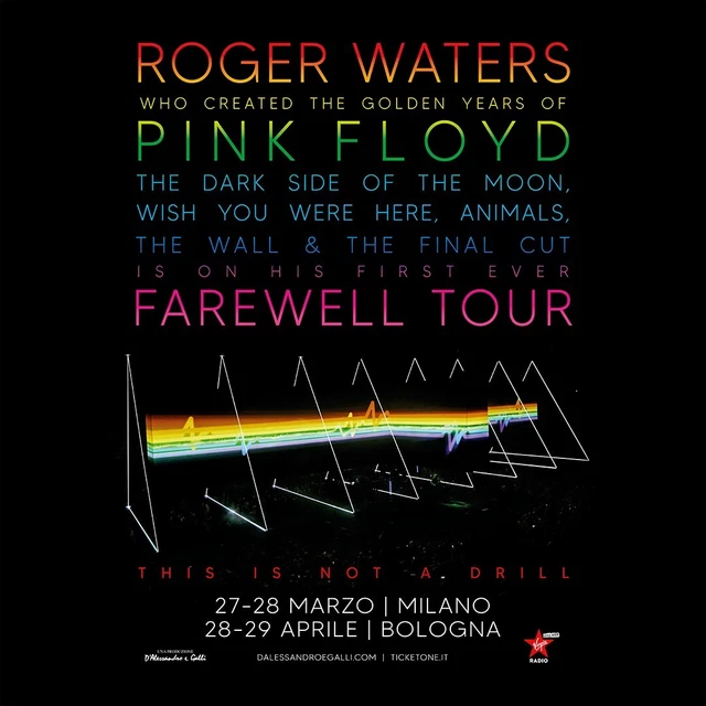 2 Biglietti Roger Waters Bologna 29/04/2023 Unipol Arena Settore Num1 Anello2