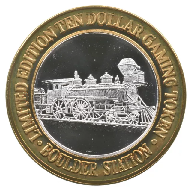 Boulder Station $10 Gaming Casino Token .999 SILVER Strike *771