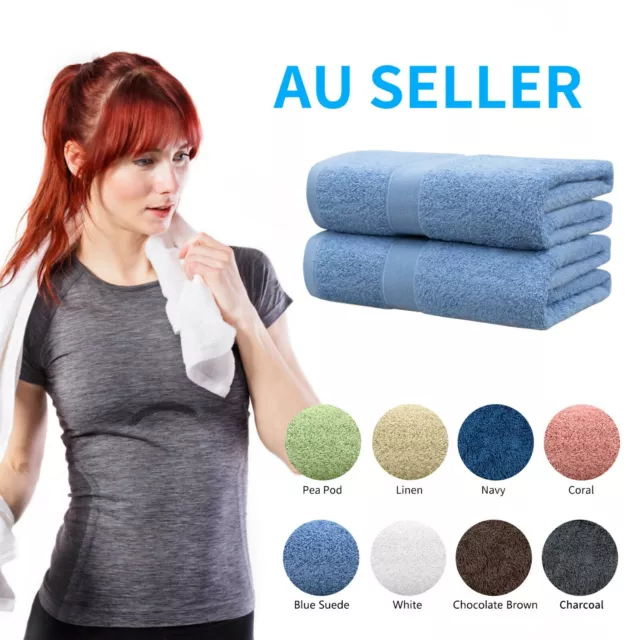 2X Extra Large Bath Sheets Bathroom Shower Towels 550GSM 100% Combed Cotton Soft