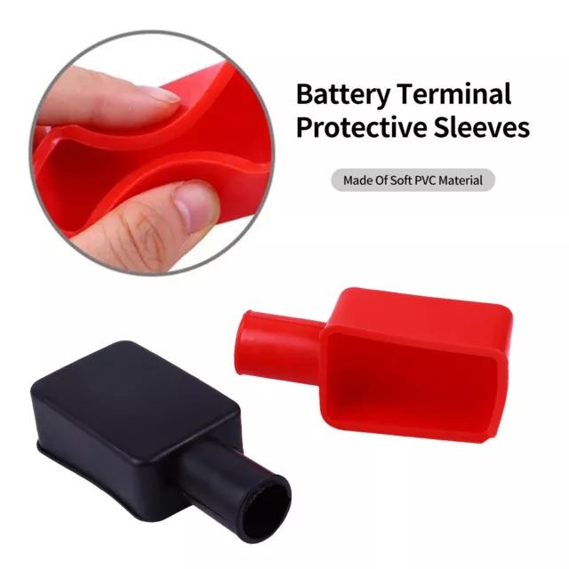 2pcs Terminal Covers Easy to Wear Replacement  Negative Positive Terminal
