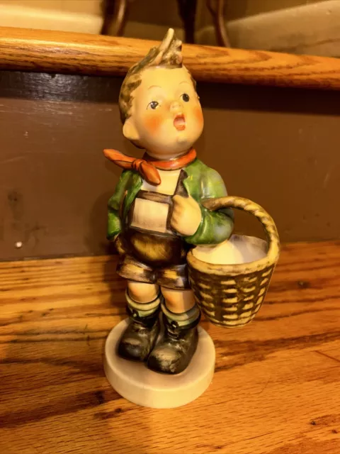 Vintage Hummel Goebel Figurine Village Boy with Basket #51/I  2/0 TMK-5  7 1/4"