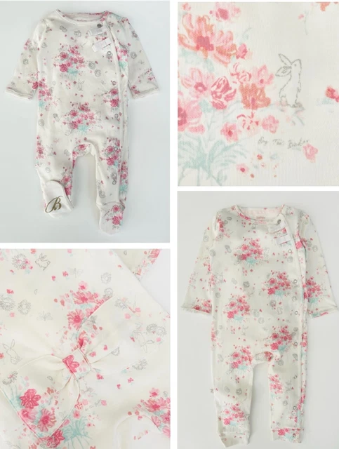 Tuta da piedino senza piedi per bambine Ted Baker rosa floreale fiocco di coniglio designer