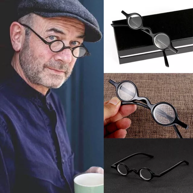 Gafas de lectura redondas de diseño vintage retro para hombre mujer +2 +2.5 +1.5 Y0Z7