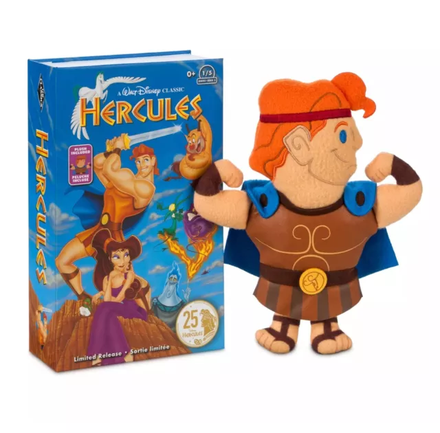 Disney Hercules VHS Small Plush Limited Release Classic Movie Collection New