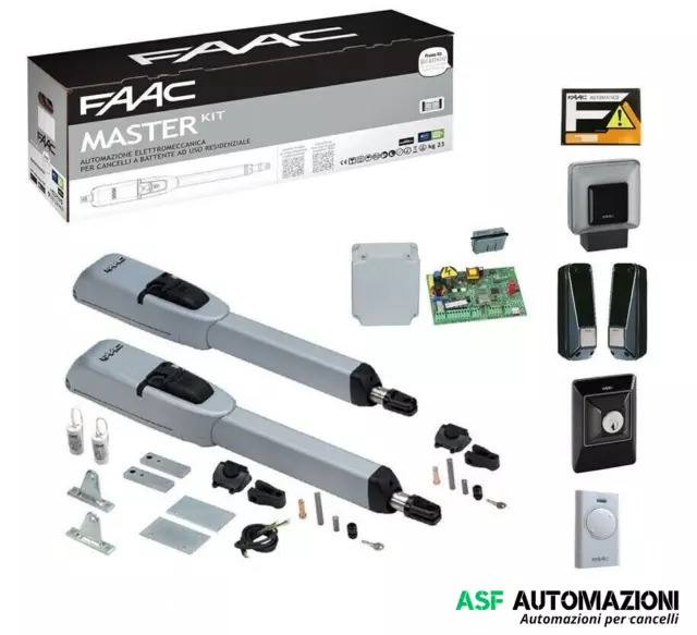 Kit Automazione Faac 104415445 Per Cancello 2 Ante  Battente  - Eletromeccanico