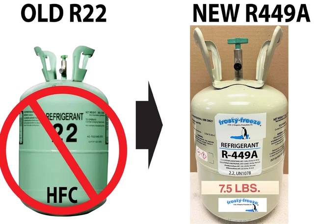 R449a HFO 7.5 Lbs. NO-HFC's ASHRAE & EPA Certified Drop-In Replacement