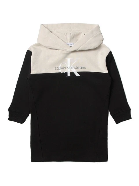Abito In Felpa Con Cappuccio Bimba Calvin Klein Art IG0IG01668 A-I 22 Colore Fot